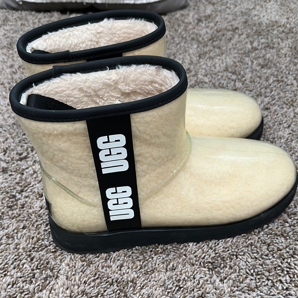 UGG Cream and Black Boots